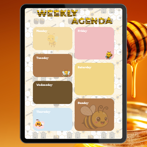 Busy Bees Weekly Agenda Page Bundle