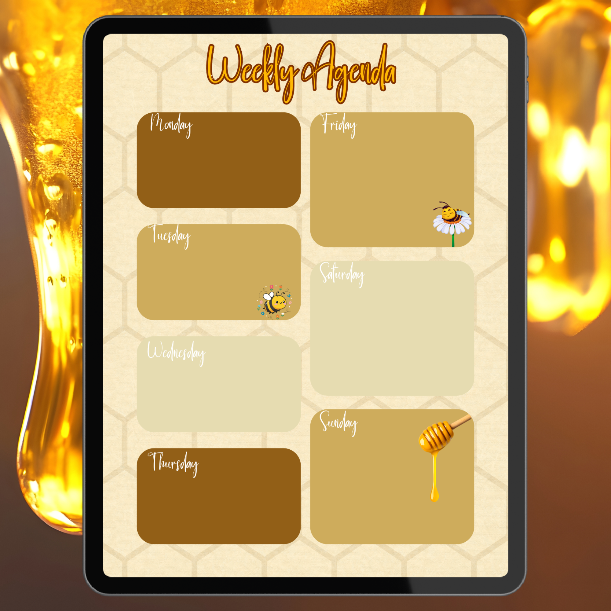 Busy Bees Weekly Agenda Page Bundle