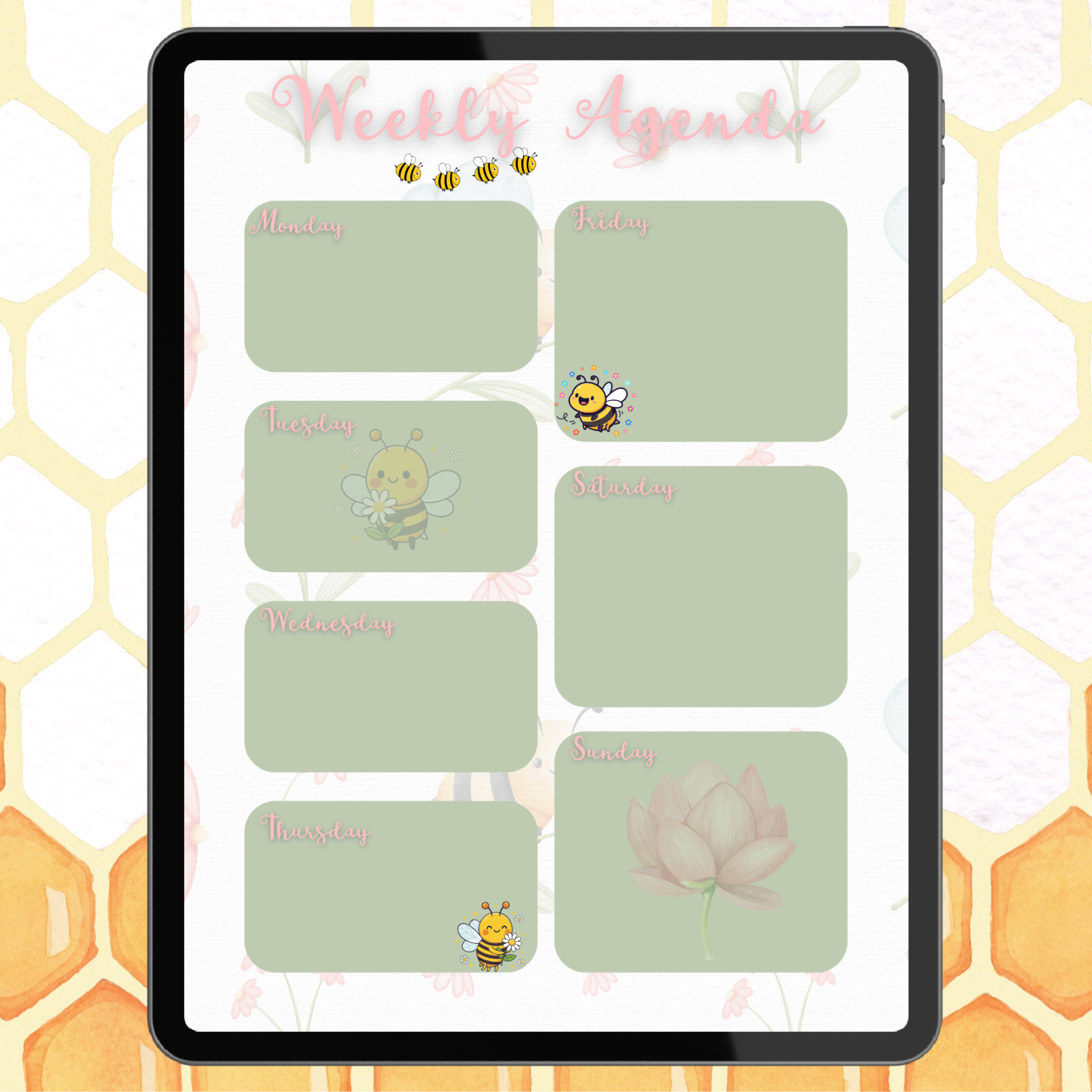 Busy Bees Weekly Agenda Page Bundle