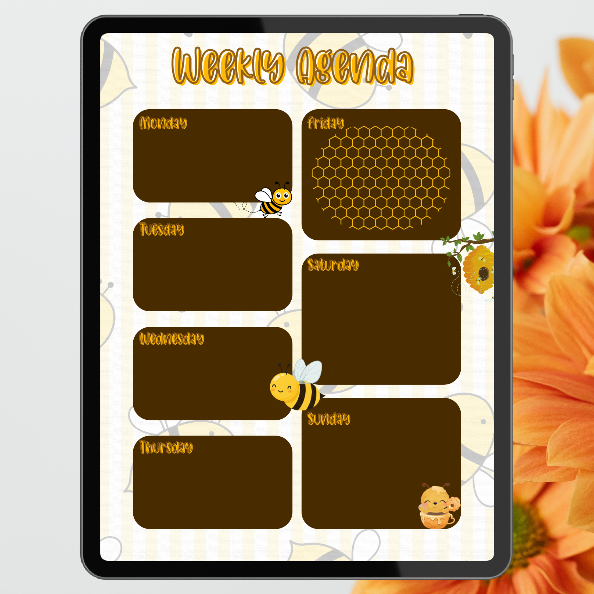 Busy Bees Weekly Agenda Page Bundle