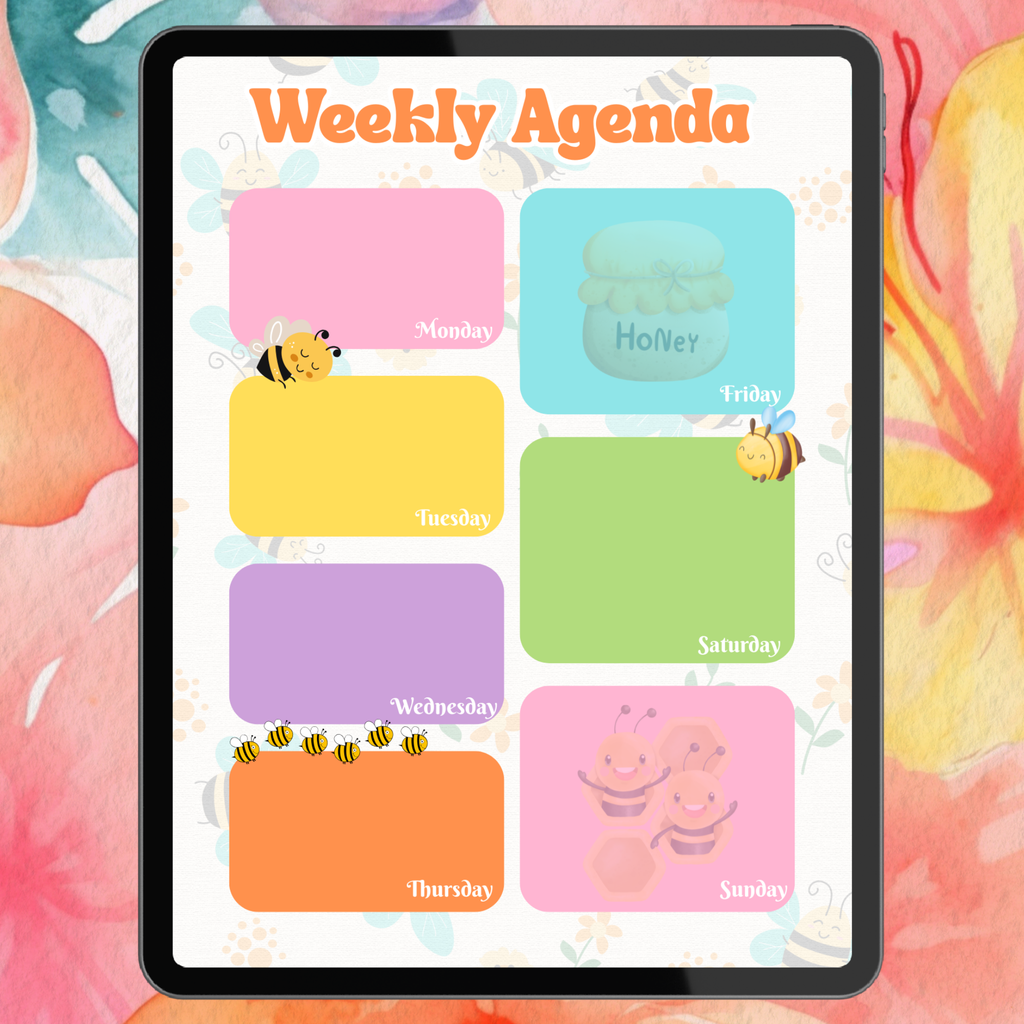 Busy Bees Weekly Agenda Page Bundle