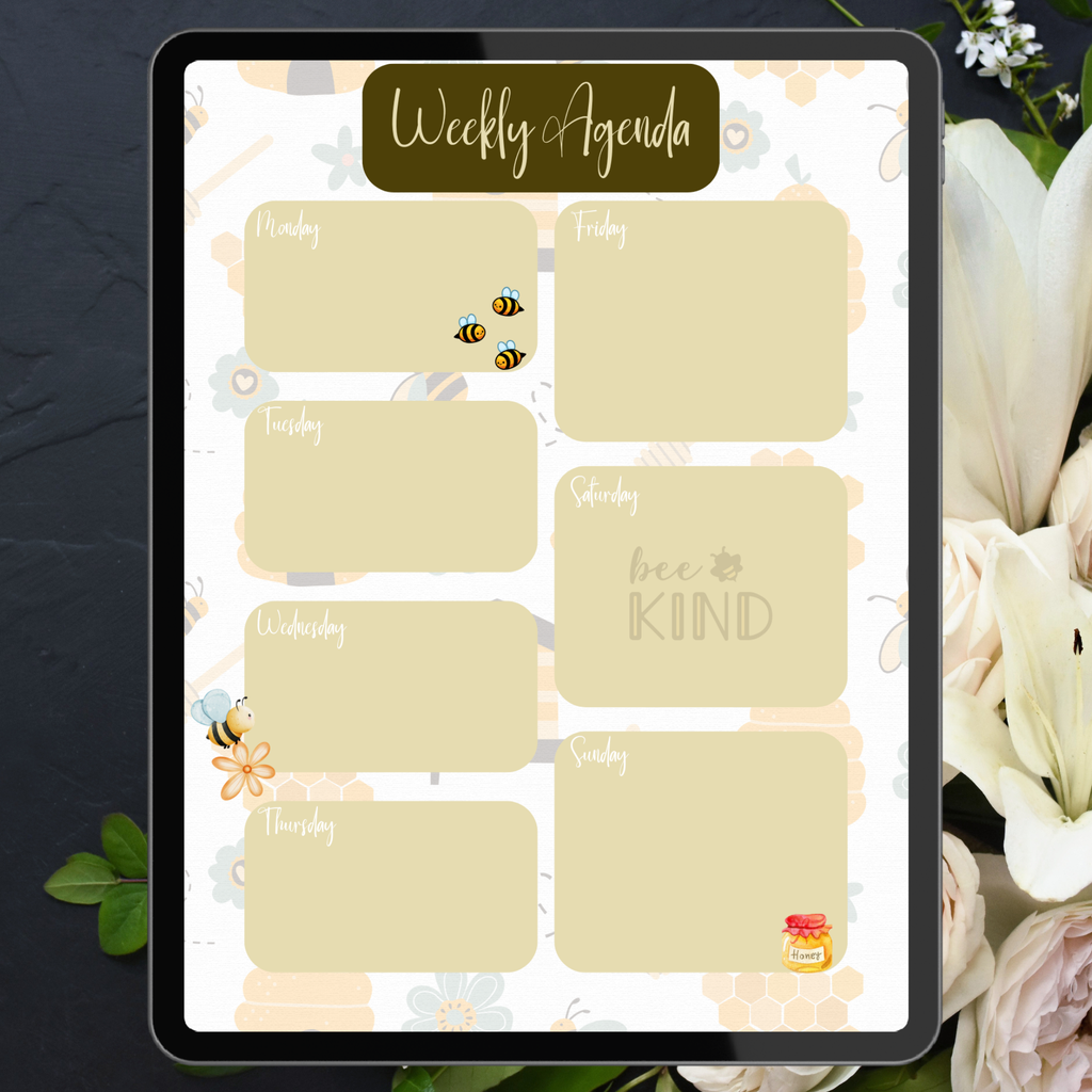 Busy Bees Weekly Agenda Page Bundle
