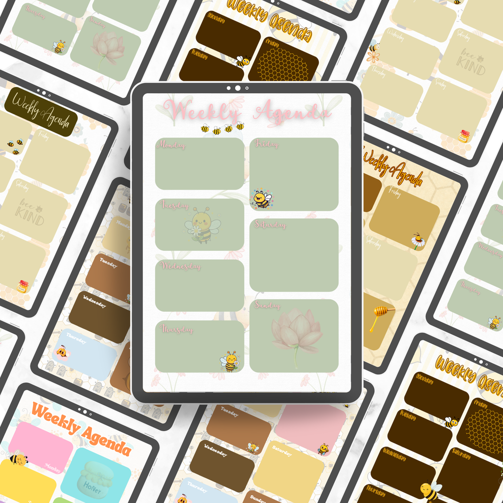 Busy Bees Weekly Agenda Page Bundle