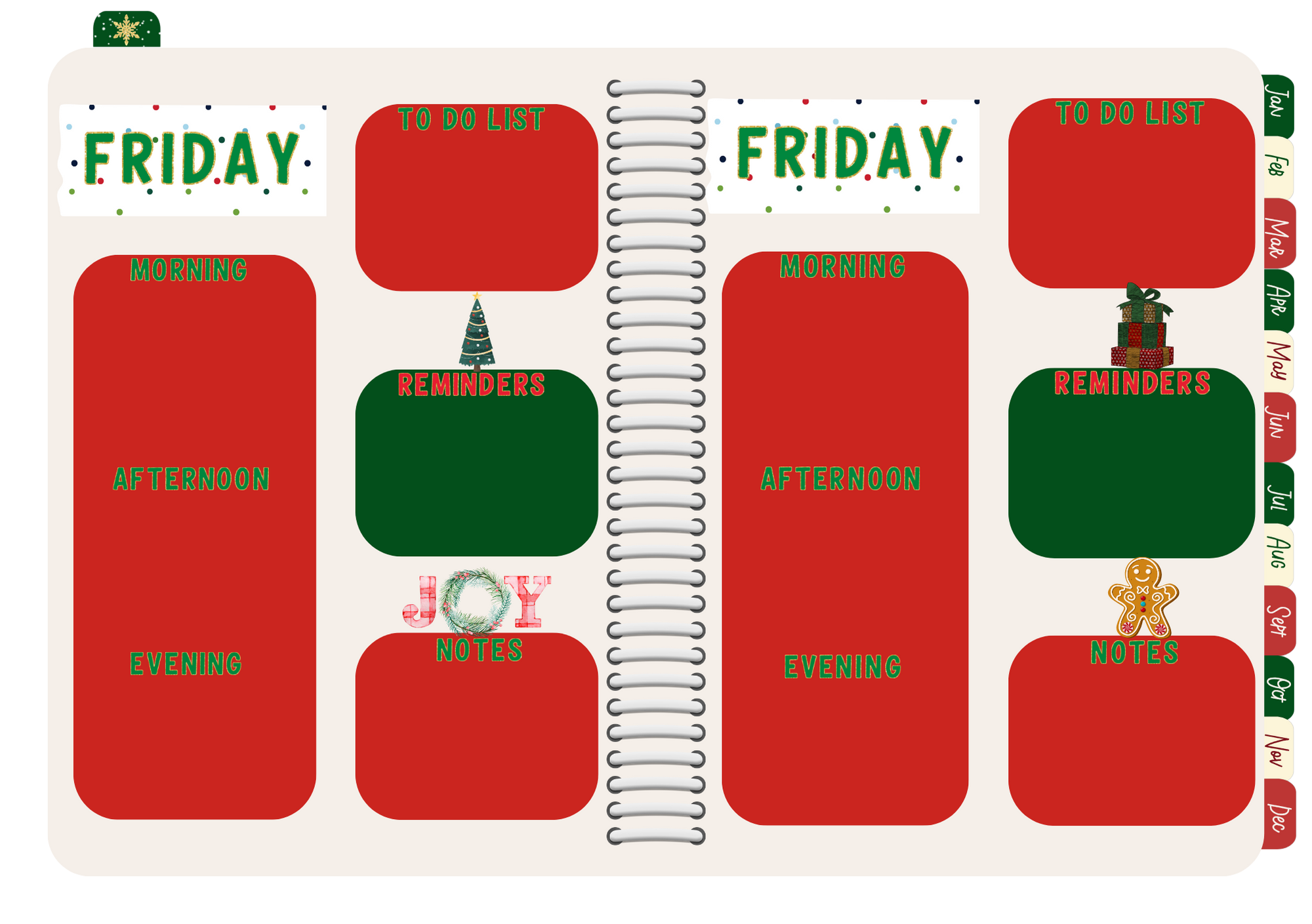 Mega Xmas Digital Planner (Landscape Orientation)