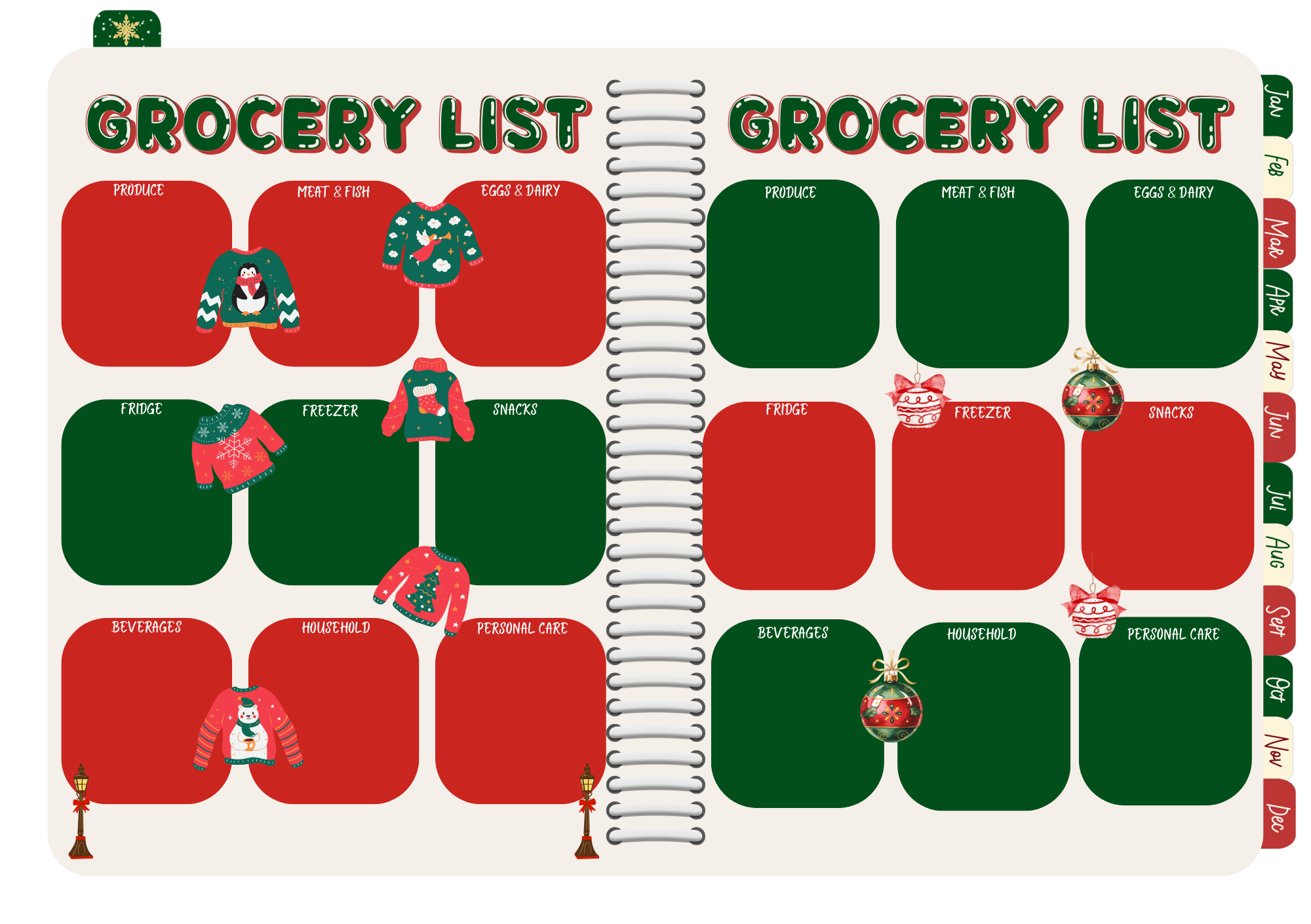 Mega Xmas Digital Planner (Landscape Orientation)