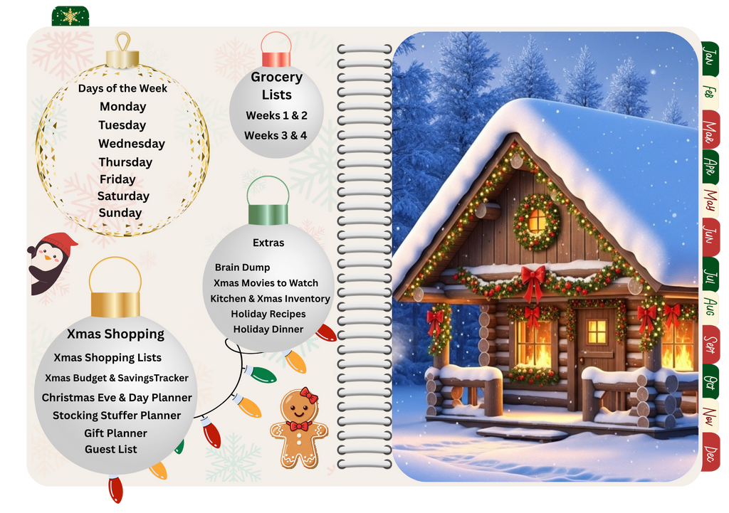 Mega Xmas Digital Planner (Landscape Orientation)