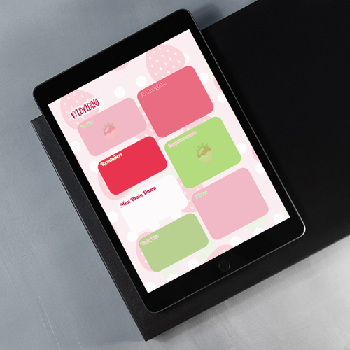 Berry Fabulous Daily Planner Page Bundle (Portrait Orientation)