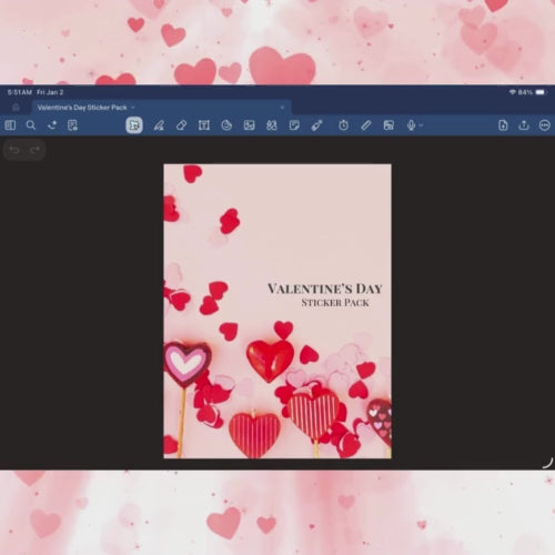 Valentine's Day-Themed Digital Sticker Pack
