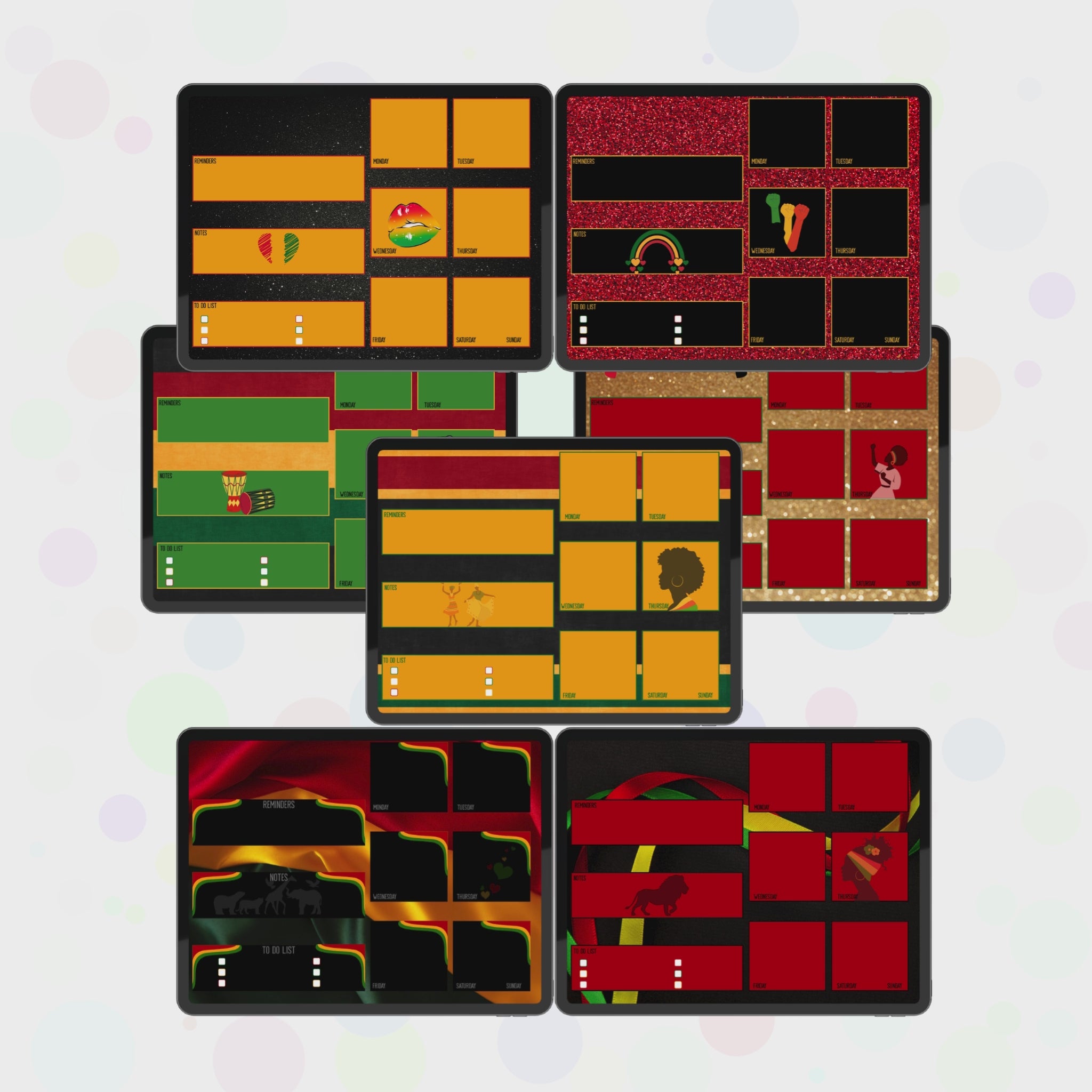 Hometown Glory Daily Planner Page Bundle (Landscape Orientation)